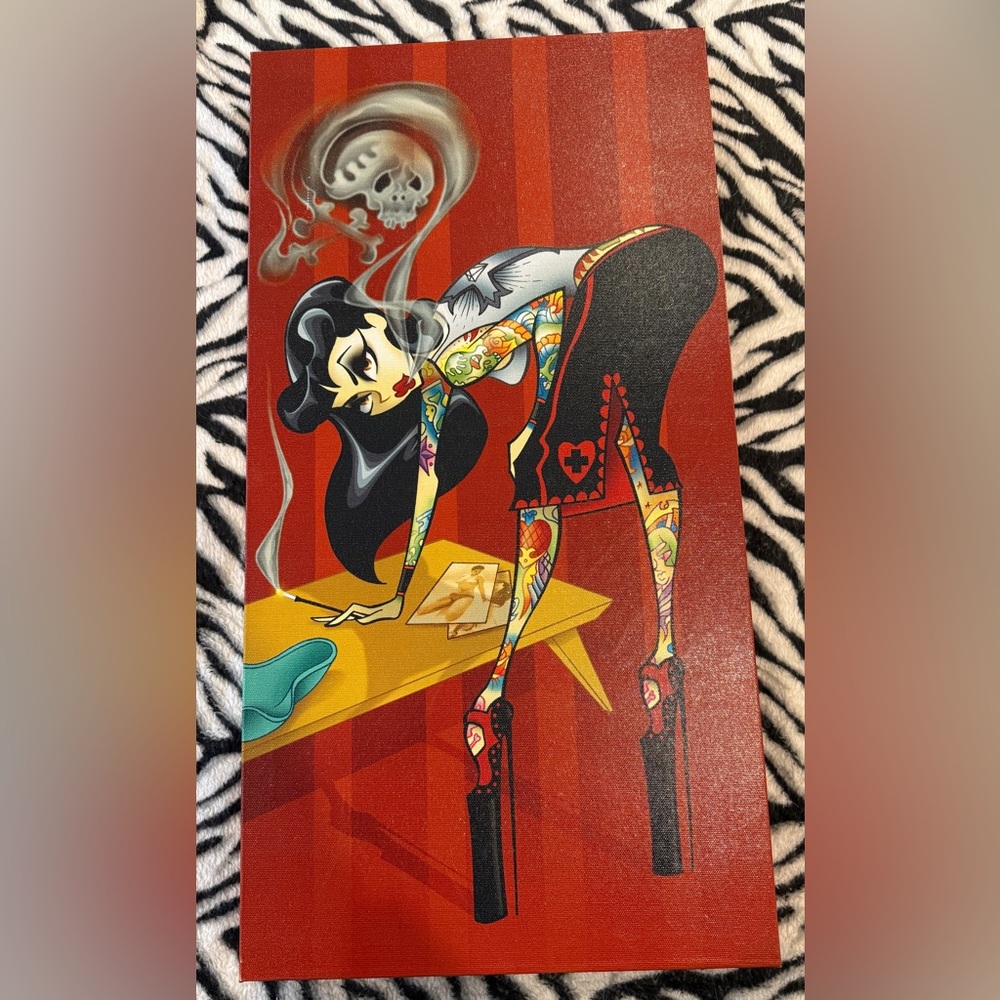 🟣3/$30 - Pinup Tattooed Woman Wrapped Canvas